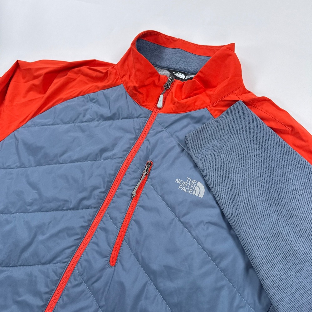 The North Face Mens Jacket XL Blue Orange Hybrid Insulated Full Zip Hiking
